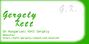 gergely kett business card